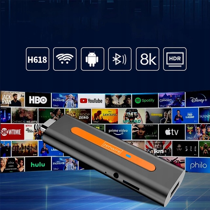 Odtwarzacz Multimedialny Przystawka Android 14 Smart TV Stick Box WiFi