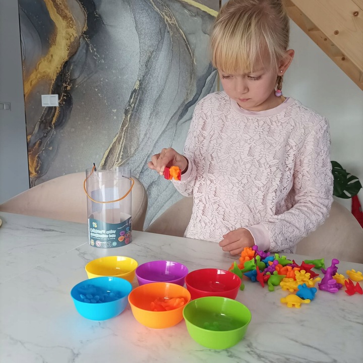 Tuba Dinozaurów Zestaw Dinozaury do Nauki Liczenia Kolorów Dinozaury Dzieci