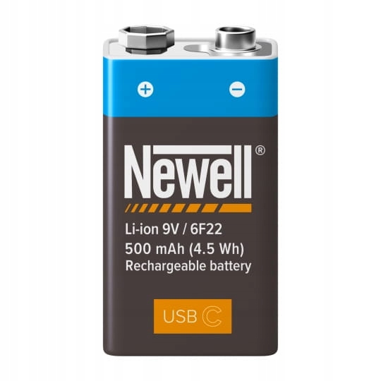 Bateria 9V R9 Z Wbudowanym USB-C Newell 500mAh