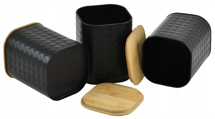 CHLEBAK Pojemnik na Pieczywo chleb POJEMNIKI na Kawę Herbatę Cukier Zestaw