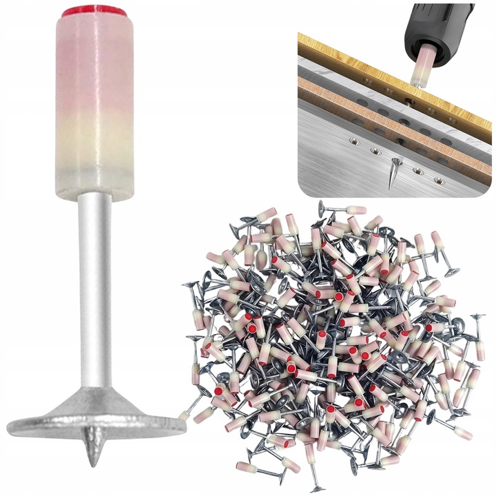 100x Gwoździe do pistoletu do betonu metalu drewna gwoździarki +