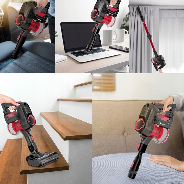 Bezprzewodowy Odkurzacz Pionowy VOKSAR A11s FLEX TUBE LED 5w1 HEPA