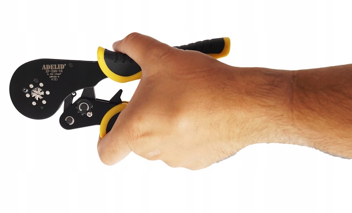 ZACISKARKA PRASKA DO TULEJEK KONEKTORÓW KABLI SZEŚCIOKĄTNA 0,08-16 mm2