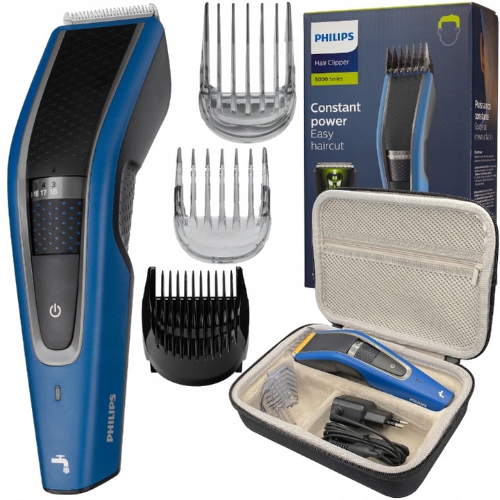 MASZYNKA DO WŁOSÓW PHILIPS SERIES 5000 AKUMULATOROWA TRYMER GOLARKA + ETUI