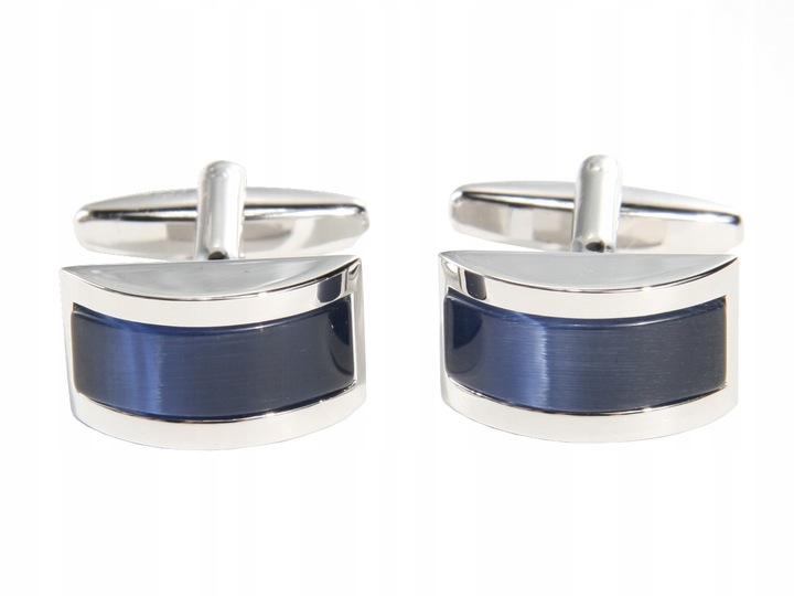 SPINKI DO MANKIETÓW SREBRNE GRANAT MASA W PUDEŁKU