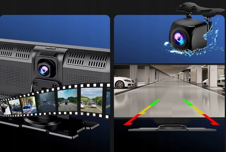 RADIO SAMOCHODOWE ANDROID APPLE CARPLAY STACJA +2 KAMERY MONITOR