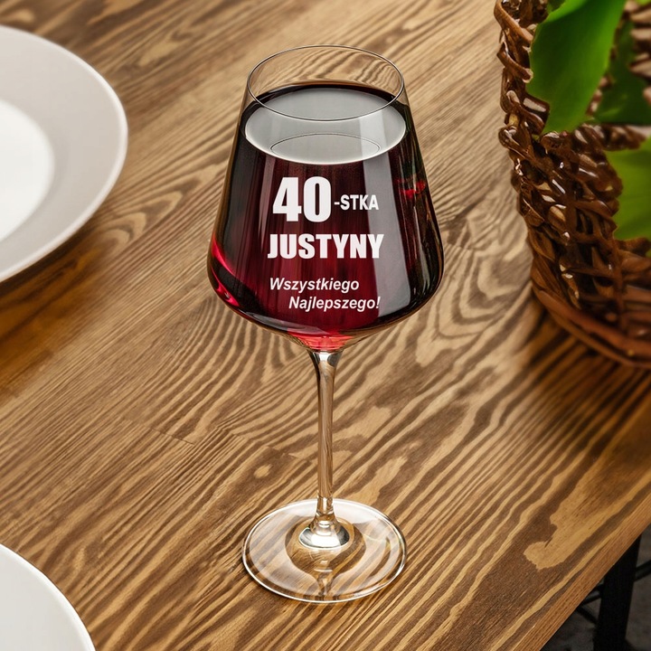KIELISZEK DO WINA Z GRAWEREM prezent dla przyjaciółki żony urodziny 18-99