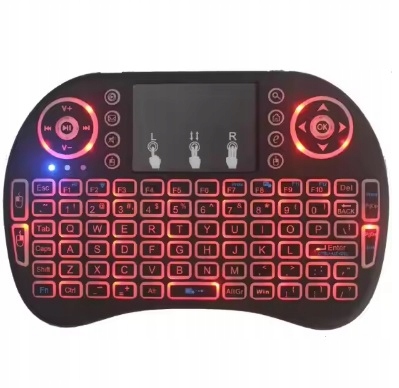 KLAWIATURA BEZPRZEWODOWA MINI LED SMART TV ŚWIECĄCA TOUCHPAD PODŚWIETLANA