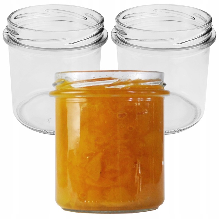 16x SŁOIK PROSTY 350ml MIÓD DŻEM MIĘSO PASZTET ŚWIECZKI PRZETWORY OWOCE