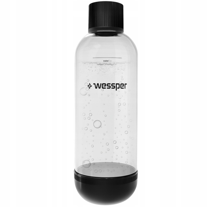 BUTELKA WESSPER DO SATURATORA WODY GAZOWANEJ AQUAFRIZZ CZARNA 0,8L BEZ