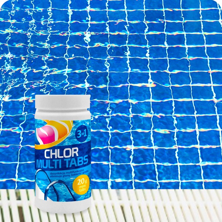 Chlor do basenu multi tabletki GAMIX 3w1 chemia spa 1kg 50x 20g