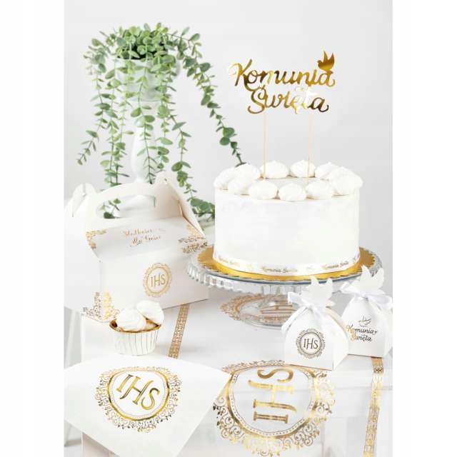 PUDEŁKA na słodycze PREZENY dla gości KOMUNIA IHS