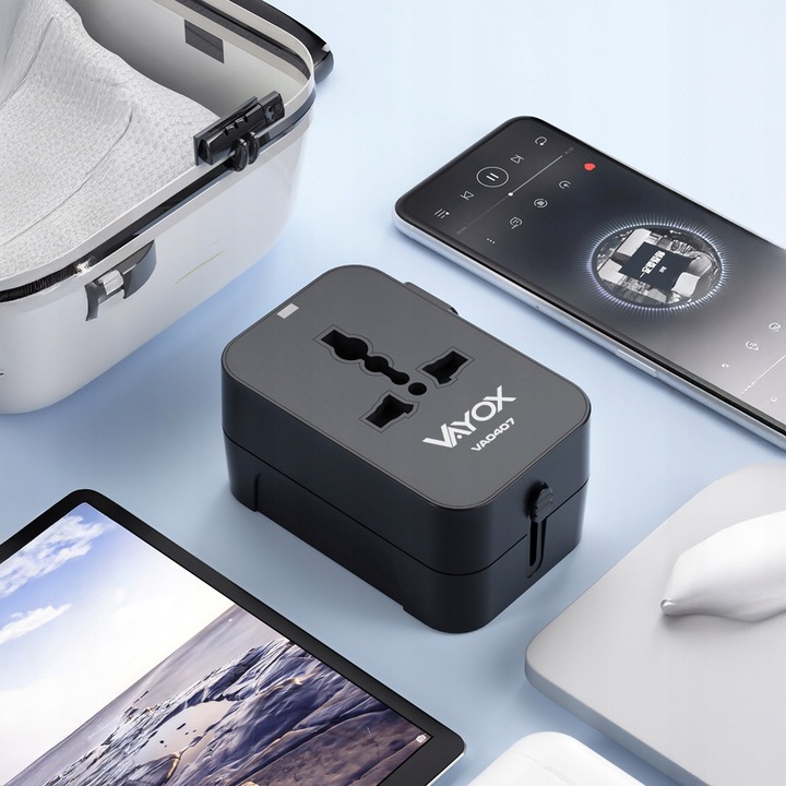 PRZEJŚCIÓWKA ADAPTER PODRÓŻNY CAŁY ŚWIAT GNIAZDKA UK USA EU ŁADOWARKA