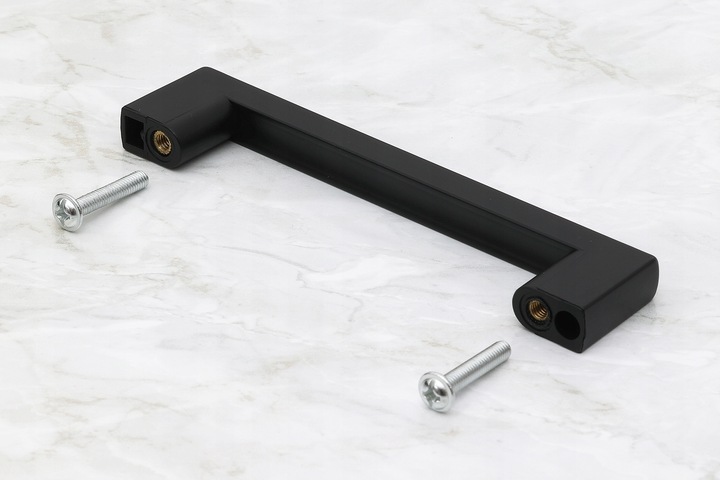 10x UCHWYT MEBLOWY CZARNY UCHWYT DO MEBLI KUCHENNYCH UCHWYT DO SZAFKI