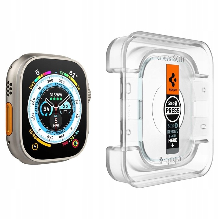 2 SZTUKI Szkło Hartowane SPIGEN do Apple Watch Ultra 2 / 1 49mm +APLIKATOR