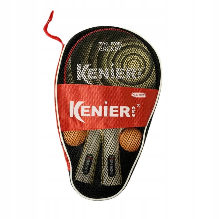 Zestaw do Ping Ponga rakietki 2 piłeczki w pokrowcu KENIER