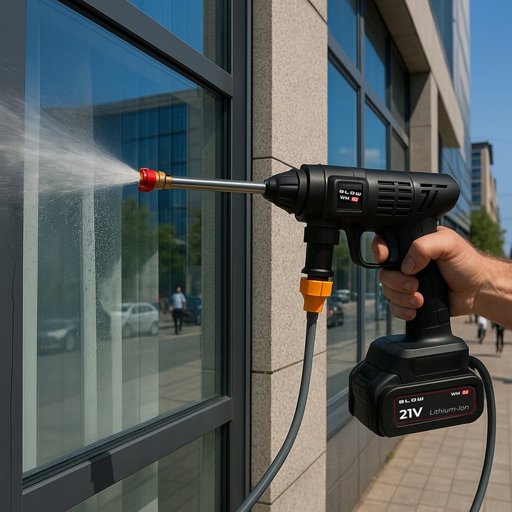 MYJKA CIŚNIENIOWA AKUMULATOROWA DO OKIEN OGRODU KOSTKI 2X AKUMULATOR