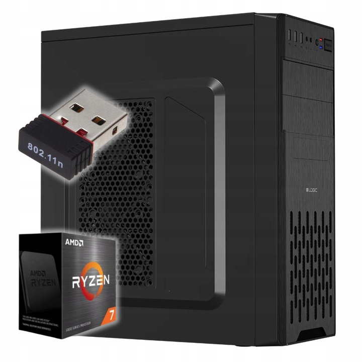 Pix ProTask Komputer Ryzen 7 32GB DDR4 1TB NVMe Windows 11 Wydajny Mocny