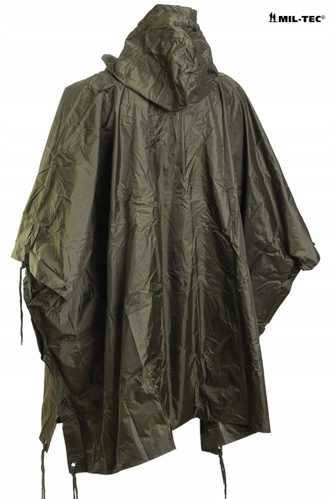 PELERYNA PRZECIWDESZCZOWA PONCHO Pałatka MIL-TEC RIP-STOP OLIVE +Gratis