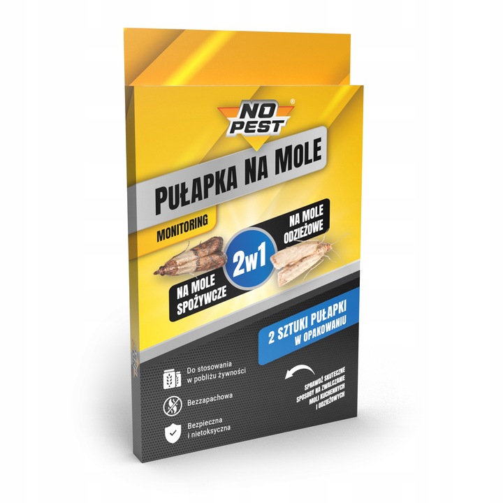 PUŁAPKA LEP NA MOLE SPOŻYWCZE KUCHENNE ODZIEŻOWE UBRANIOWE 2W1 5