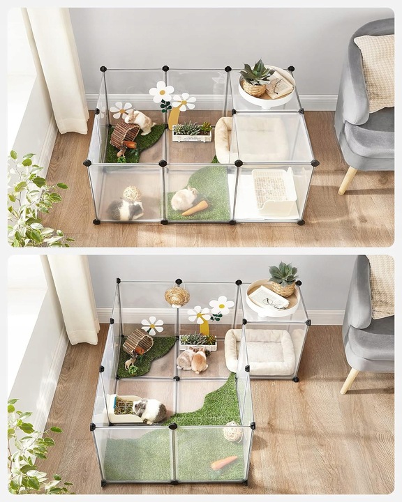 Modułowa Zagroda Kojec Wybieg dla Małych Zwierząt Gryzoni Chomika Świnki