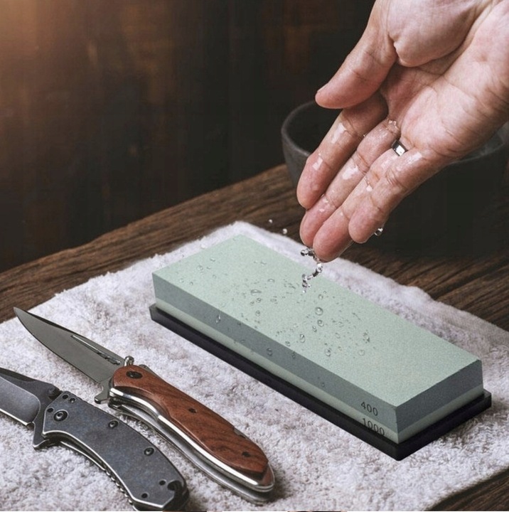 OSTRZAŁKA DO NOŻY KUCHENNYCH NOŻYCZEK KAMIEŃ WODNY ZESTAW DO OSTRZENI