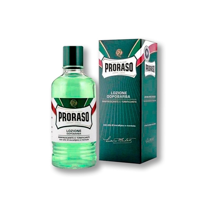 ZESTAW Proraso zestaw woda po goleniu zilona eukaliptus 400ml pompka atomiz