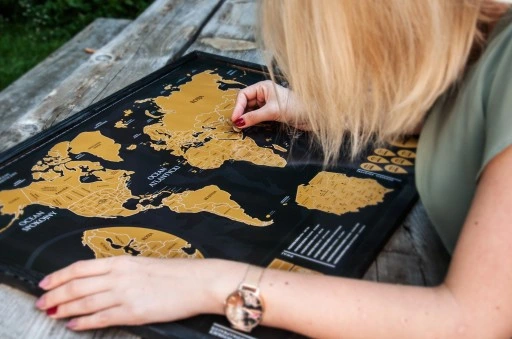 Mapa Zdrapka LUX język PL polski Scratch Map