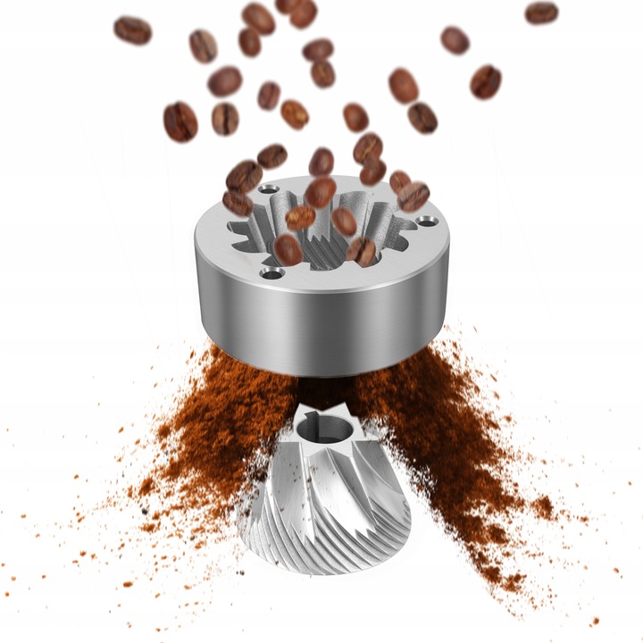 Żarnowy elektryczny młynek kawy Yoer 350W automatyczny +43 Poziomy