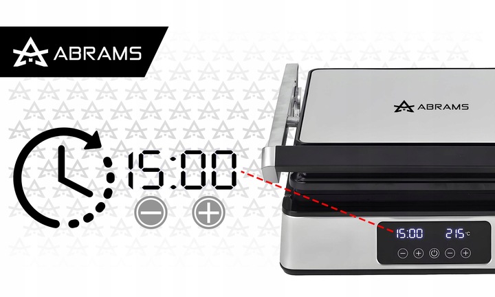 GRILL GOFROWNICA OPIEKACZ ELEKTRYCZNY 2200W REGULACJA CZASU I TEMP