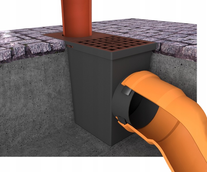 Osadnik rynnowy boczny 110 GRAFIT wpust deszcz ...rv251