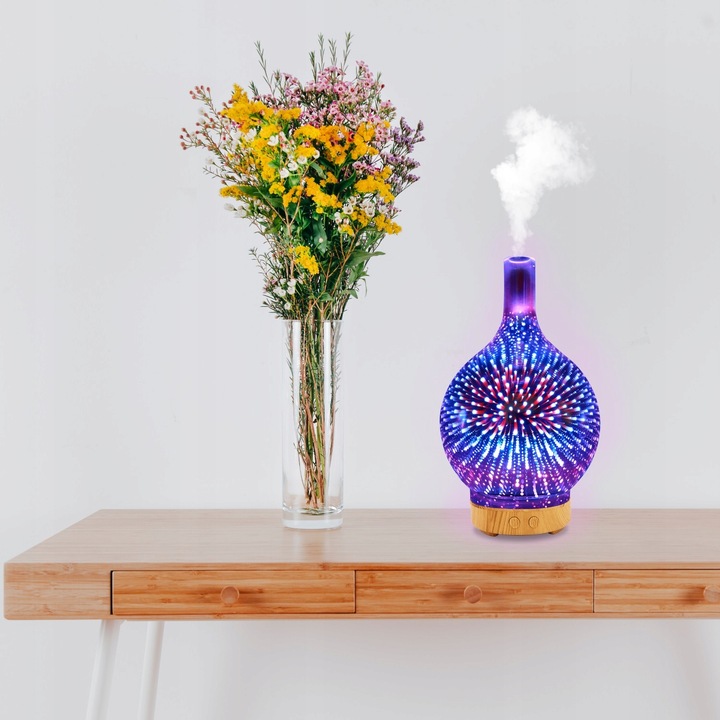 NAWILŻACZ POWIETRZA DYFUZOR ZAPACHOWY AROMATERAPIA JONIZATOR NOCNA