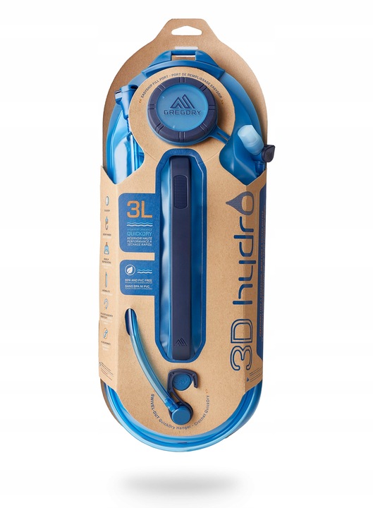 Bukłak na wodę Gregory 3D Hydro 3L Reservoir - blue