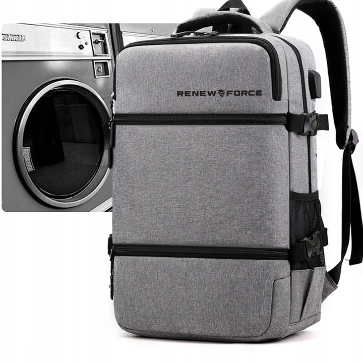 PLECAK MIEJSKI DO PRACY NA LAPTOPA 15 CALI POJEMNY MĘSKI WIELOFUNKCYJNY