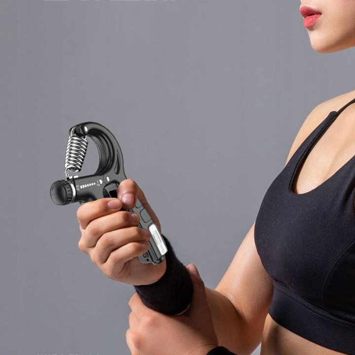 2x Ściskacz gripper z licznikiem regulowany 10-100kg do ćwiczeń nadgarstka