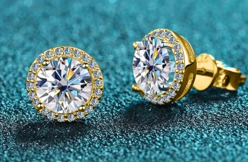 ZŁOTE KOLCZYKI WKRĘTKI SZTYFTY SREBRO PRÓBY 925