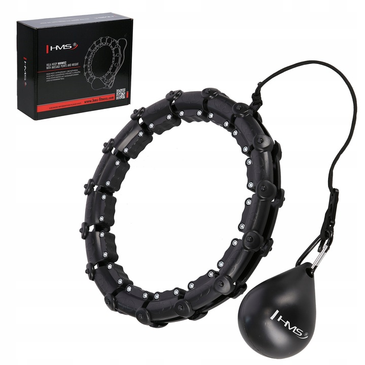 ZESTAW HULA HOP HHW02 Z WYPUSTKAMI I OBCIĄŻNIKIEM HMS + PAS BR163