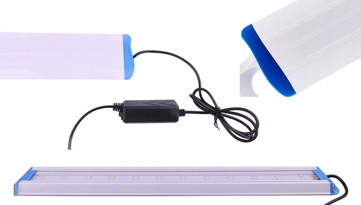 OŚWIETLENIE LED LAMPKA AKWARIOWA LAMPA DO AKWARIUM 27 DIOD 13W ZD80B