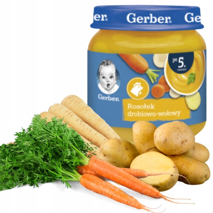 Zestaw do Rozszerzania Diety Obiadek dla Dzieci Gerber po 5 miesiącu 125g