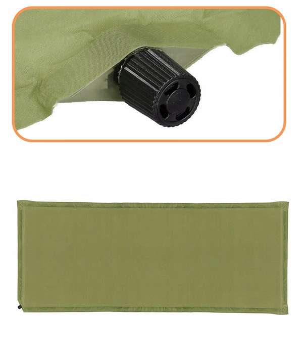 MATA SAMOPOMPUJĄCA KARIMATA 180x50cm MIĘKKA ZIELONA GRUBA POKROWIEC MATERAC