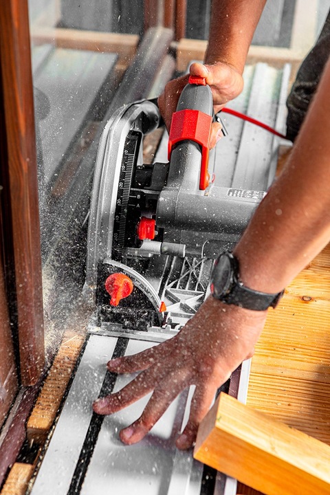 Zagłębiarka Piła Pilarka 1200W + Szyna 140 cm + Ściski GRAPHITE