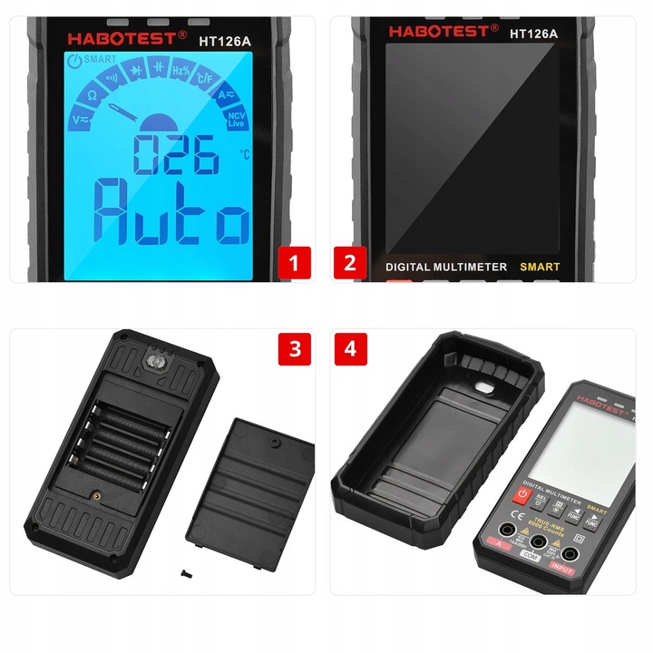 CYFROWY MULTIMETR UNIWERSALNY NCV RMS LIVE TEST TERMOPARA TEMP.