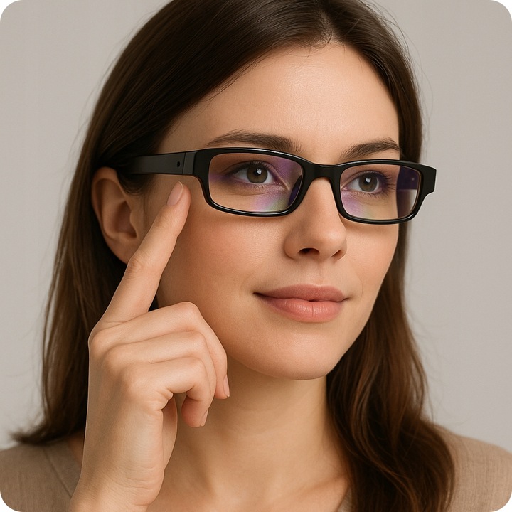 MINI KAMERA WIFI SZPIEGOWSKA UKRYTA W OKULARACH DYKTAFON NAGRYWA NA