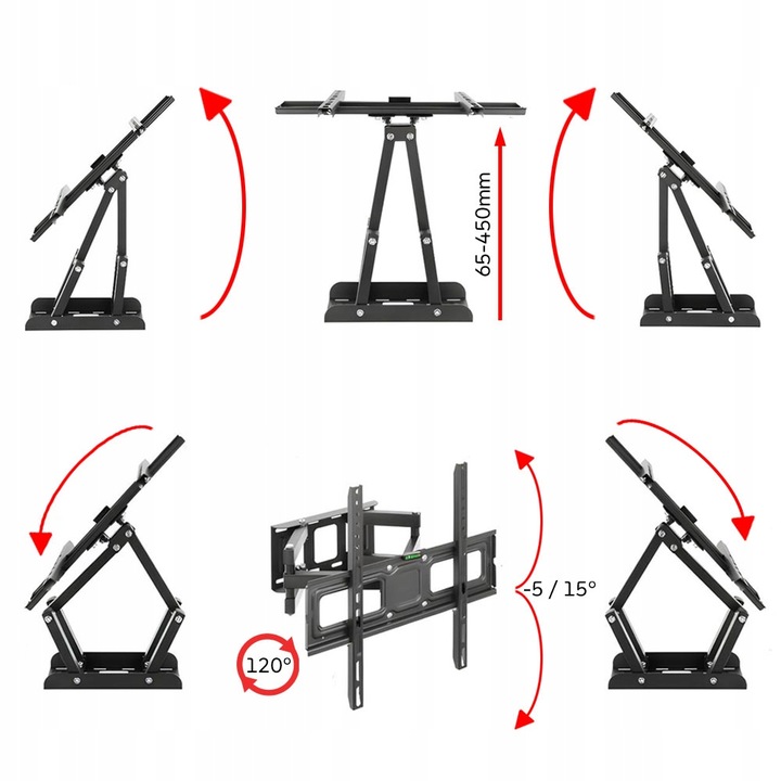 Mocny obrotowy uchwyt wieszak do telewizora 32-60" LCD/LED
