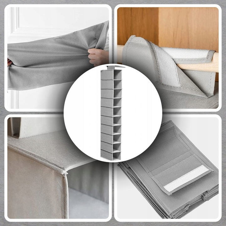 ORGANIZER WISZĄCY DO SZAFY WIESZAK 10 PÓŁEK REGAŁ