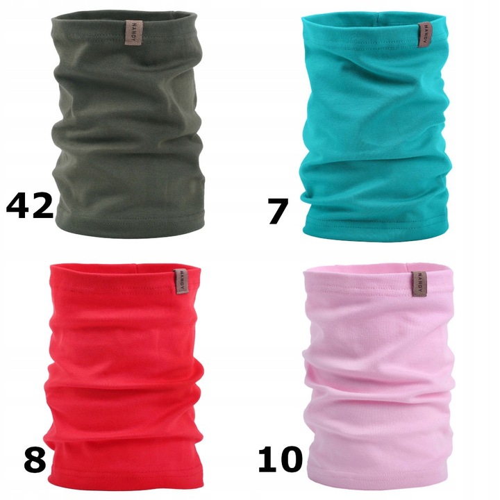 Komin NANDY Bawełniany Damski Męski Bawełna Cienki Wysoki Naturalny