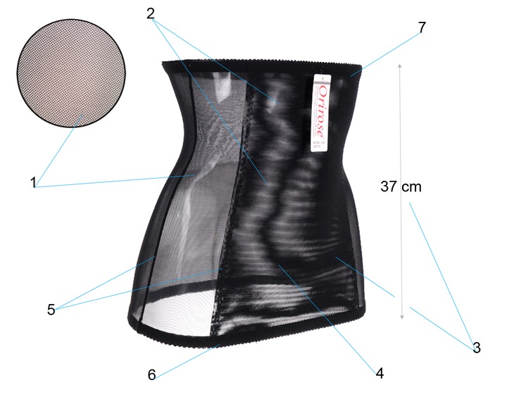 Orirose Wysoki PAS gorset mocno WYSZCZUPLAJĄCY modelujący BRZUCH poporodowy