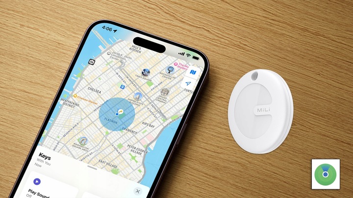 MiLi MiTag Lokalizator GPS BT do iOS APPLE + Etui Brelok do plecaka