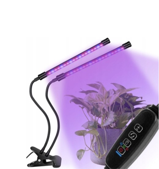 Lampa LED do wzrostu uprawy roślin timer USB klips