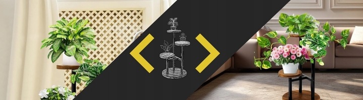 KWIETNIK STOJĄCY Stojak na Kwiaty Kwiatki Rośliny Metalowy Drewniany Loft